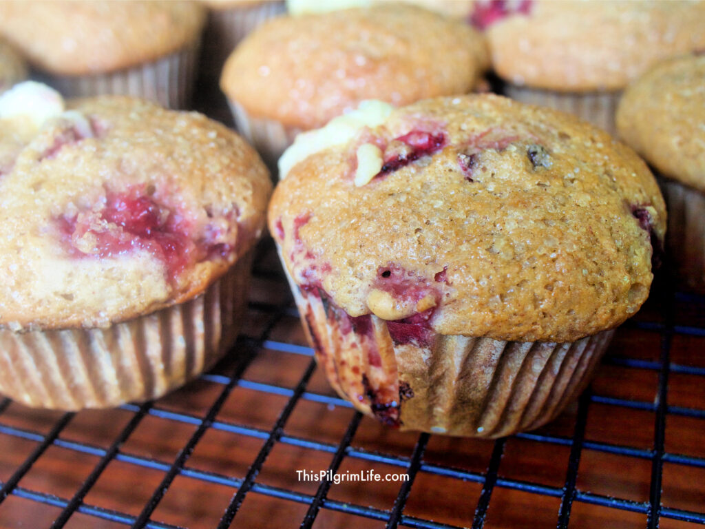 These strawberry muffins are definitely worth repeated requests and worth a little extra effort, with strawberry chunks throughout and a sweet cream cheese filling in the center! 