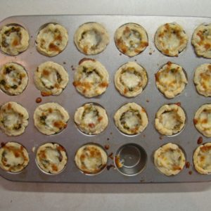 Caramelized Onion, Kale, & Artichoke Tartlets