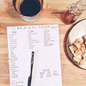 Meal planning while on vacation-- how to plan and prepare to eat well when you're out of town.