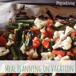 Meal planning while on vacation-- how to plan and prepare to eat well when you're out of town.