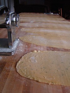 pasta noodles drying