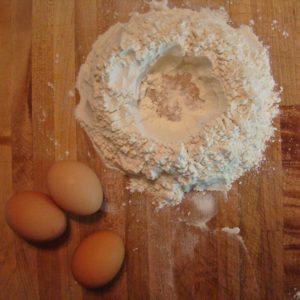 making pasta dough