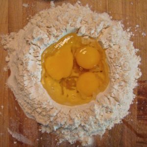 making pasta dough