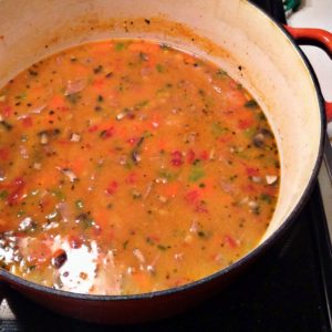 Spicy Sausage and Lentil Soup