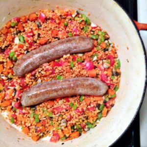 Spicy Sausage and Lentil Soup