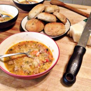 Spicy Sausage and Lentil Soup