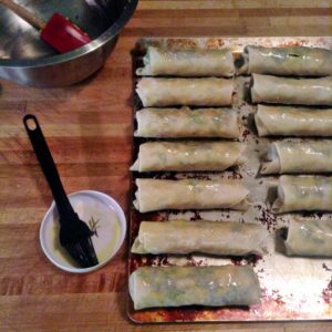 Black Bean and Spinach Egg Rolls