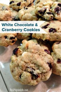 White Chocolate & Cranberry Cookies