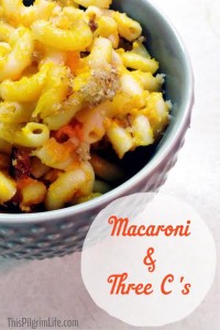 Making The Classics Healthier: Macaroni and Three C's