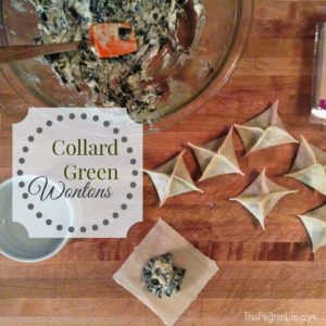 Collard Green Wontons