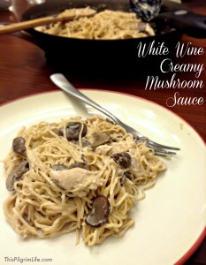 White Wine Creamy Mushroom Sauce