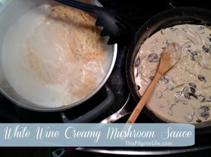 White Wine Creamy Mushroom Sauce