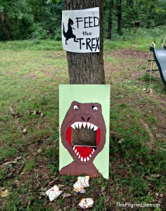 An outdoor dinosaur party to celebrate my five-year-old's birthday.