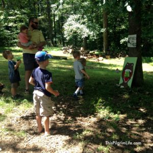 An outdoor dinosaur party to celebrate my five-year-old's birthday.