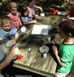 An outdoor dinosaur party to celebrate my five-year-old's birthday.