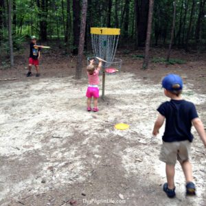 This is one our favorite games to play as a family-- it's free, outdoors, and something we can do all together (even the toddler!).