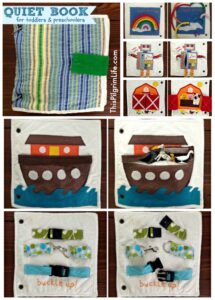 Make a quiet book for toddlers and preschoolers with interactive pieces, removable toys, colorful activities, and pages that can be taken out! It's a simple and fun way to keep little ones occupied!
