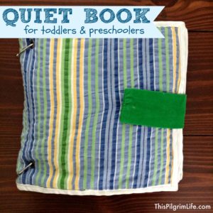 Make a quiet book for toddlers and preschoolers. It's a simple and fun way to keep little ones occupied!