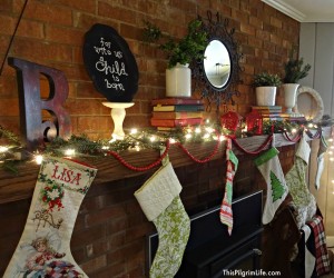 Christmas home tour & DIY rustic Christmas card holder