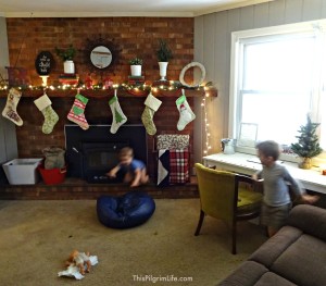 Christmas home tour & DIY rustic Christmas card holder