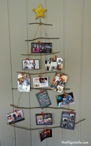 Make a rustic Christmas card holder with materials you have outside and around the house! Such a simple and cute way to display cards from loved ones!