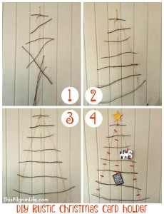 DIY Rustic Christmas Card Holder