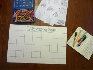 Make a countdown calendar with your kids this holiday season so they can see when all the special events are going on! (and stop asking every few minutes!)
