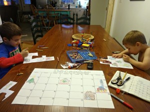 Make a countdown calendar with your kids this holiday season so they can see when all the special events are going on! (and stop asking every few minutes!)