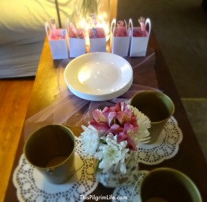 My little girl turned two this week and we celebrated with a very simple tea party. With items from the Dollar Store and Goodwill, I put together a pretty, yet inexpensive, party with a handful of her friends.