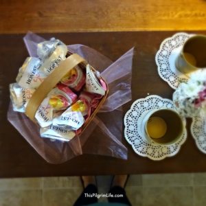 My little girl turned two this week and we celebrated with a very simple tea party. With items from the Dollar Store and Goodwill, I put together a pretty, yet inexpensive, party with a handful of her friends.