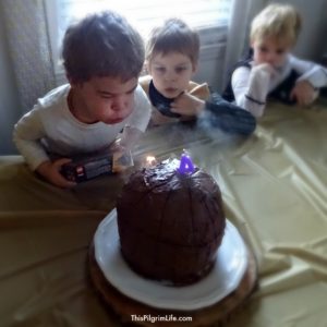 This weekend we celebrated my son's fourth birthday with a Star Wars Jedi Training party. He and several of his friends practiced their light saber skills, droid building skills, and more during the simple birthday party.
