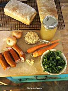 Quick, easy, and DELICIOUS recipe for sausage and kale soup in the Instant Pot!