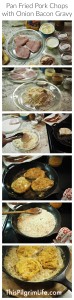 This meal is amazingly delicious and seems like it belongs in a restaurant, but these pan fried pork chops with onion bacon gravy are surprisingly simple to make at home!