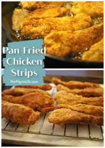 Crispy, juicy fried chicken is possible at home, with only a handful of ingredients, and in just thirty minutes! This pan fried chicken is so delicious and simpler (and healthier) than deep frying.