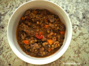 This Instant Pot spicy sausage and lentil soup is intense and hearty, made with andouille sausage, lentils, and chopped vegetables, Plus, it is quick and easy to make in your Instant Pot!