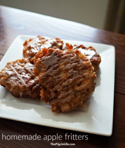 Delicious homemade apple fritters, slightly healthified, and ready in thirty minutes!