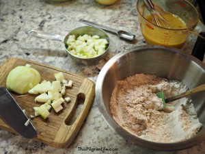 Delicious homemade apple fritters, slightly healthified, and ready in thirty minutes!
