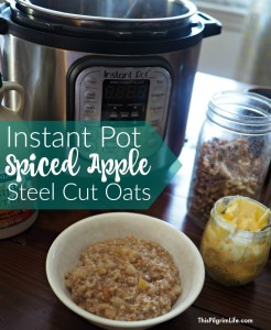 Steel cut oats in the Instant Pot are so easy to prepare and make a wonderfully warm and filling breakfast! Give plain oats a fragrant, sweet twist with spices and chopped apples!