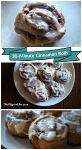 The perfect, quick and easy spiced cinnamon rolls, topped with a sweet cream cheese icing!