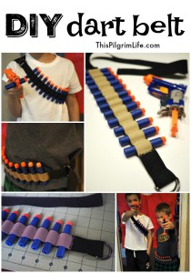 Keep all your darts in reach for your next nerf battle with this DIY dart belt! A quick and easy project for any sewing level!