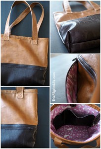 Make a new bag for the season! This two toned tote bag is the perfect go-with-everything, durable, stylish purse!