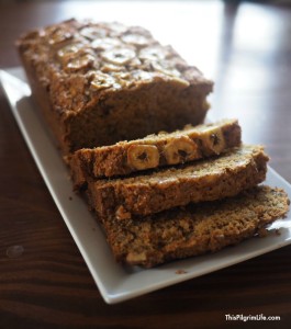 Enjoy a loaf of homemade banana bread today! It's easy to make, full of delicious banana flavor, and rich in vitamins and minerals!