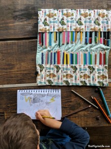 Keep pens, colored pencils, and crayons organized and easy to use with a fun pencil roll-up! Find both video and written instructions for this simple sewing project.