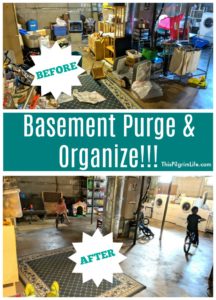 Our unfinished basement is a great place to work and play, but it was a huge mess and needed better storage solutions! After a LOT of purging and organizing, it's better than ever. 