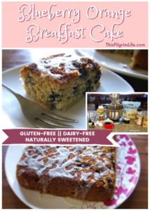 This cake is perfectly moist and so flavorful! The batter is studded with blueberries and boosted with flavor from orange essential oil. It's also gluten-free, dairy-free, and naturally sweetened!