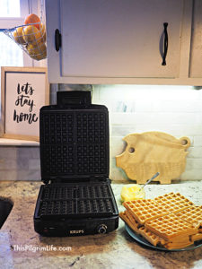 Perfect homemade waffles from scratch, ready for a delicious Saturday morning breakfast!