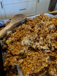 Homemade granola is so easy to make and is so tasty on your breakfast yogurt or for snacking during the day! 