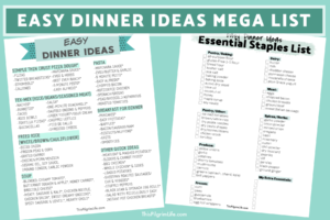 Figuring out what to make for dinner isn't always easy. This mega list of easy dinner ideas is just what you need to get inspired and ready to get a healthy meal on the table in a hurry!