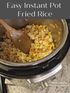A simple recipe for easy Instant Pot fried rice! Perfect as a quick side dish or add protein for a quick meal! 
