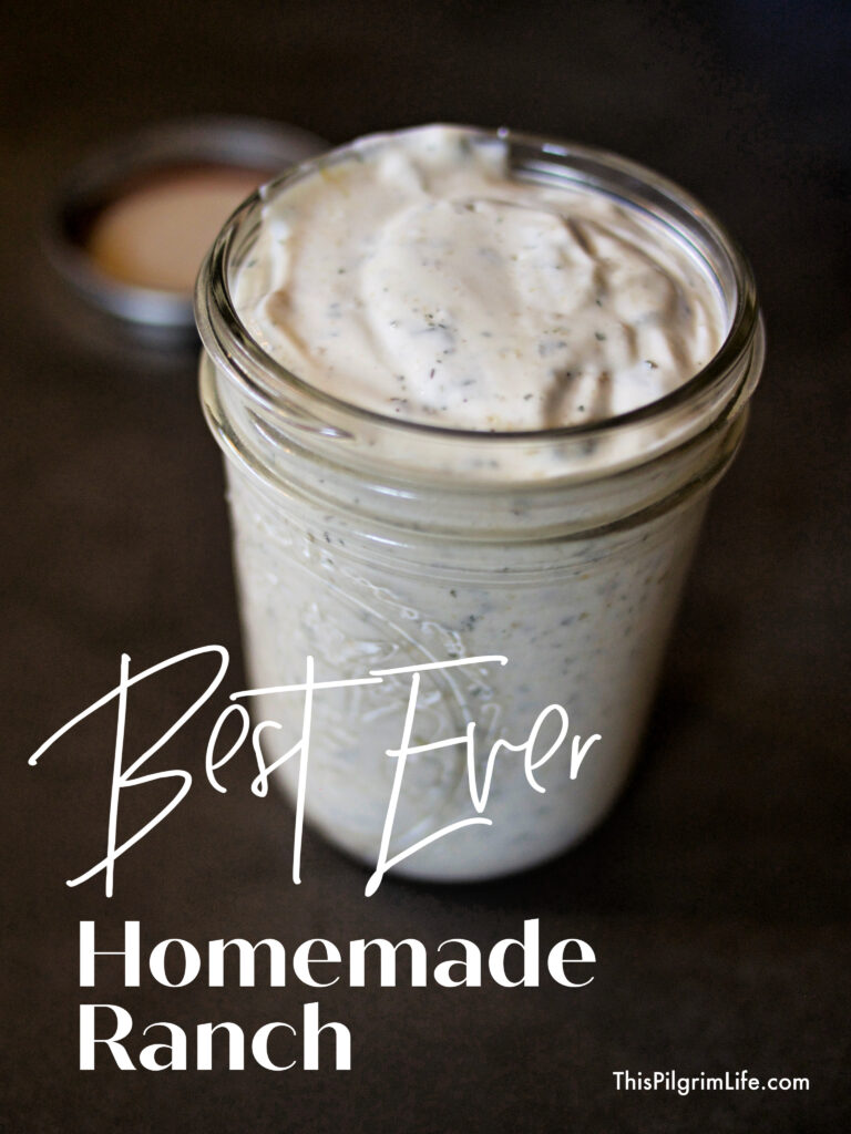 This is the best homemade ranch EVER and can be made quickly and easily with kitchen staples!